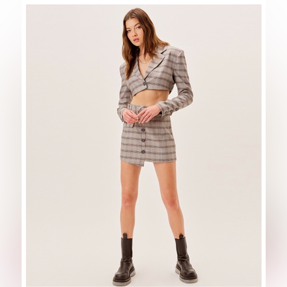 For Love & Lemons
Kym Mini Skirt Glen Check Plaid